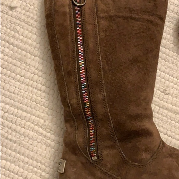 Ugg tall rainbow zip chocolate boot - Picture 2 of 6